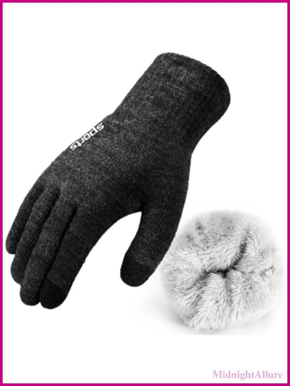 Winter Gloves Thermal Fleece Liner Touchscreen Knit Anti-Slip XL